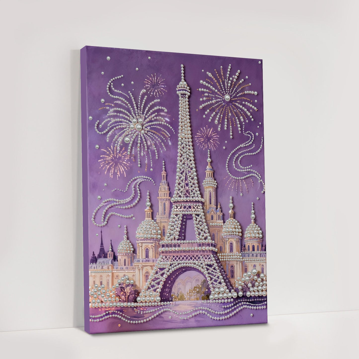 Castle - DIY Pearl Gem Art Diamond Painting Kits With Framefor Home Decor -30x40cm