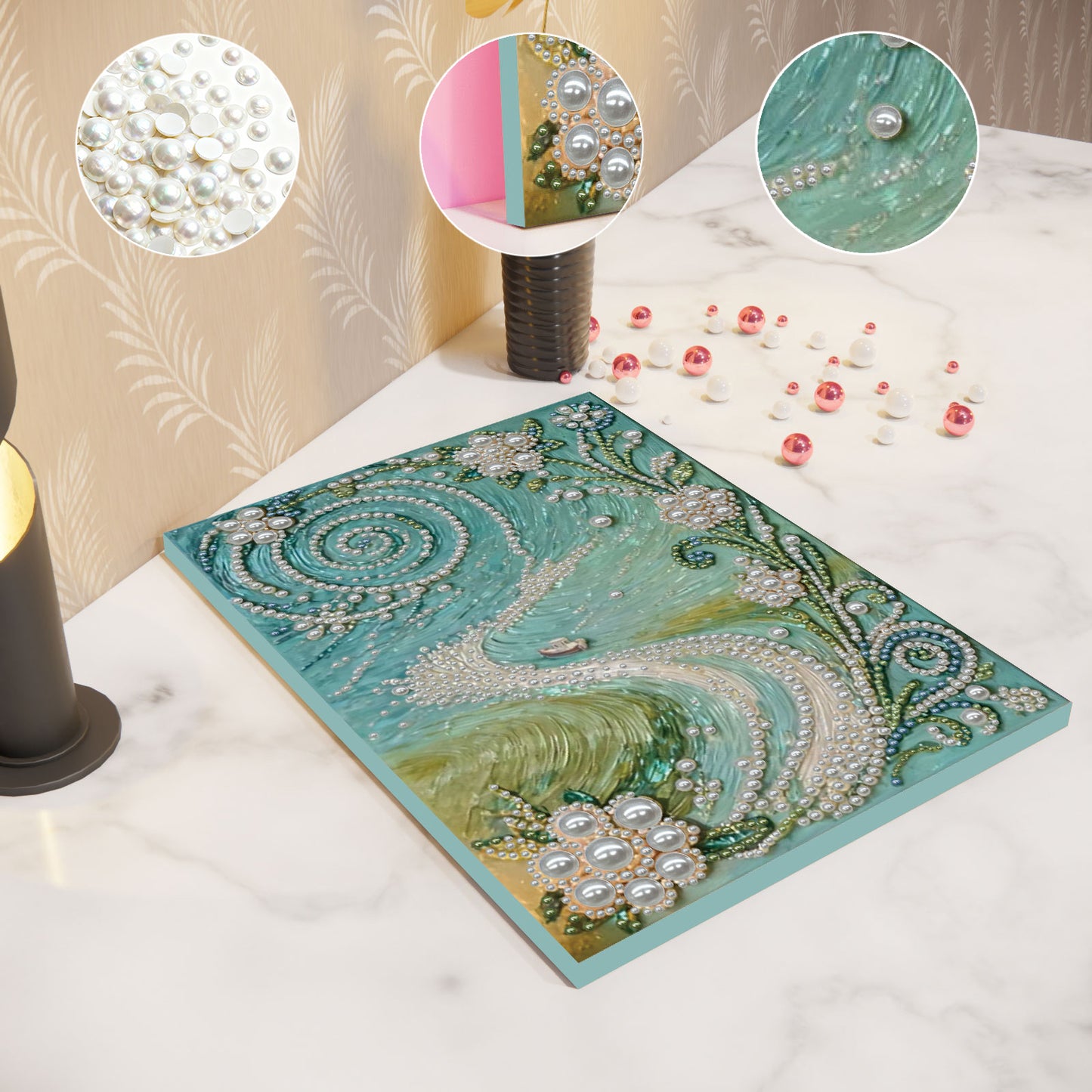 Garden Path - DIY Pearl Gem Art Diamond Painting Kits With Framefor Home Decor -30x40cm