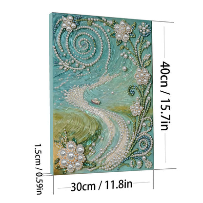 Garden Path - DIY Pearl Gem Art Diamond Painting Kits With Framefor Home Decor -30x40cm