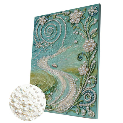 Garden Path - DIY Pearl Gem Art Diamond Painting Kits With Framefor Home Decor -30x40cm