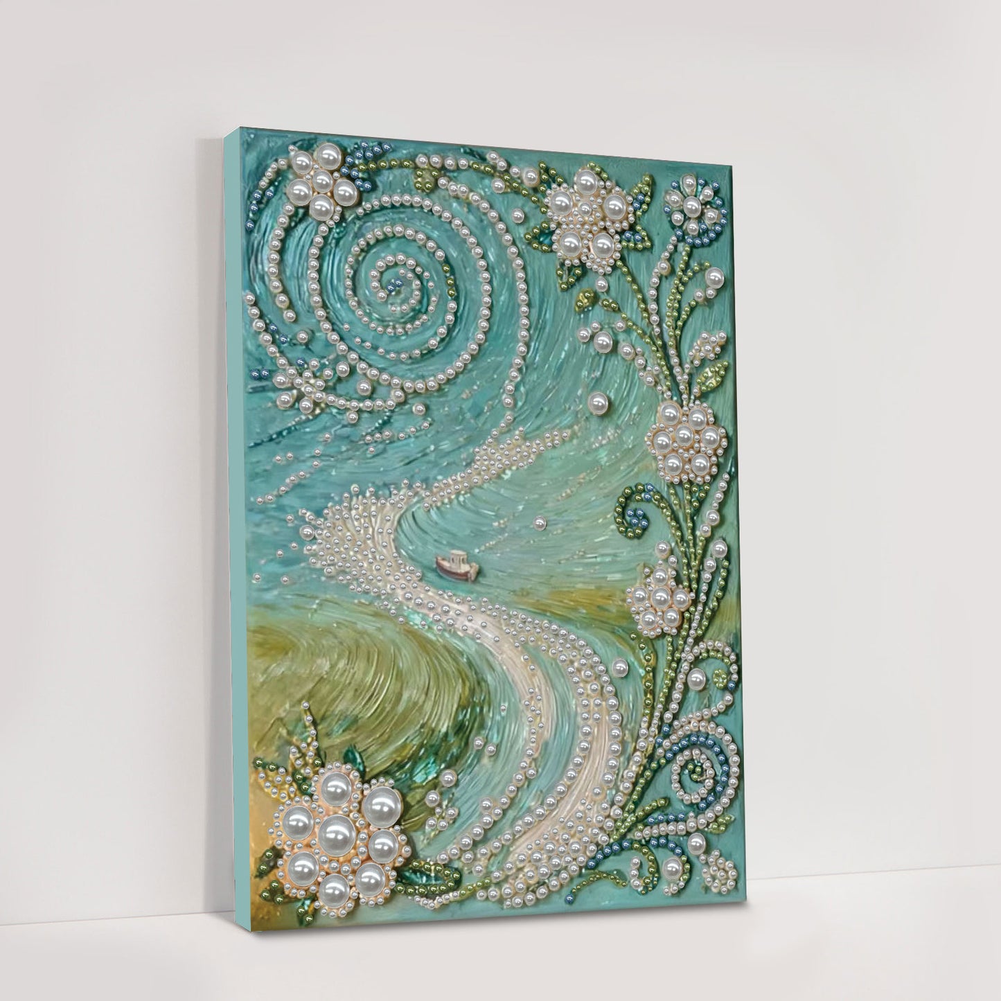 Garden Path - DIY Pearl Gem Art Diamond Painting Kits With Framefor Home Decor -30x40cm