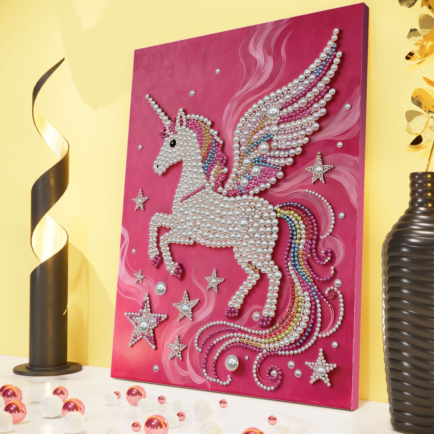 Unicorn - DIY Pearl Gem Art Diamond Painting Kits With Framefor Home Decor -30x40cm