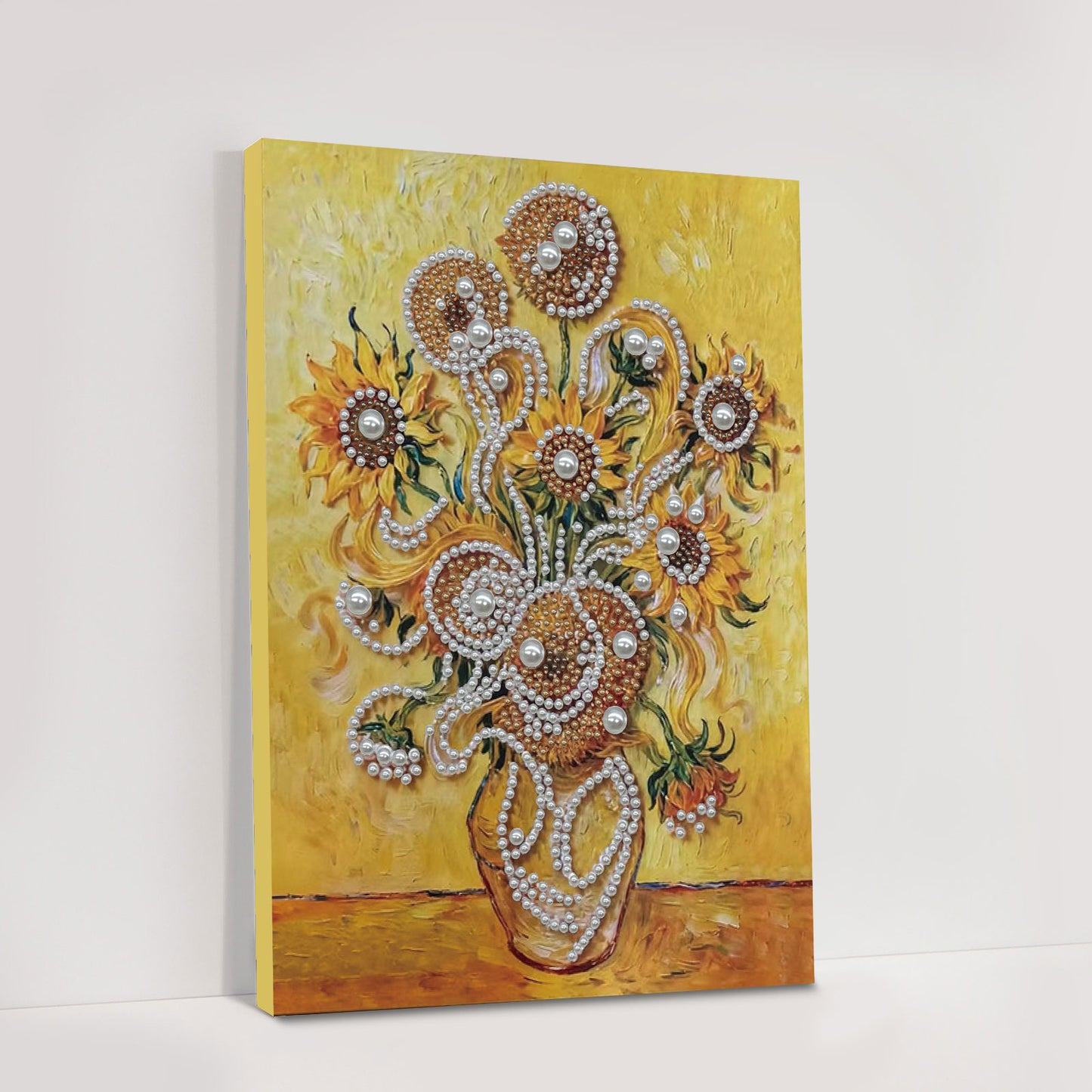 Sunflower - DIY Pearl Gem Art Diamond Painting Kits With Framefor Home Decor -30x40cm