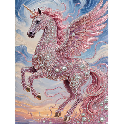 Unicorn - DIY Pearl Gem Art Diamond Painting Kits With Framefor Home Decor -30x40cm