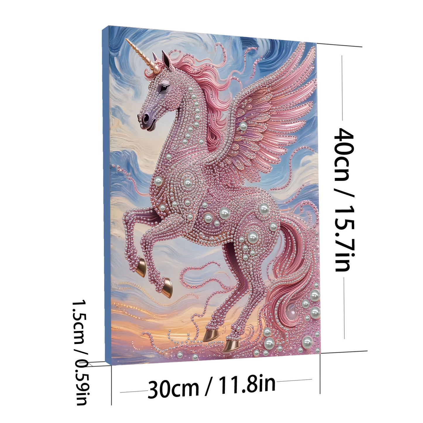 Unicorn - DIY Pearl Gem Art Diamond Painting Kits With Framefor Home Decor -30x40cm