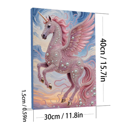 Unicorn - DIY Pearl Gem Art Diamond Painting Kits With Framefor Home Decor -30x40cm