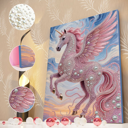 Unicorn - DIY Pearl Gem Art Diamond Painting Kits With Framefor Home Decor -30x40cm