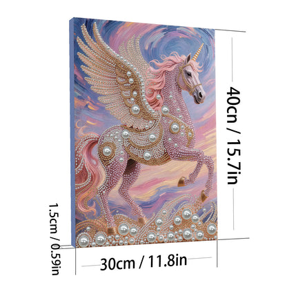 Unicorn - DIY Pearl Gem Art Diamond Painting Kits With Framefor Home Decor -30x40cm