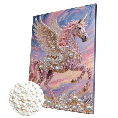 Unicorn - DIY Pearl Gem Art Diamond Painting Kits With Framefor Home Decor -30x40cm