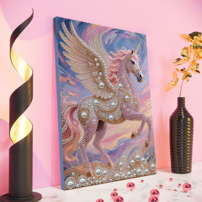 Unicorn - DIY Pearl Gem Art Diamond Painting Kits With Framefor Home Decor -30x40cm