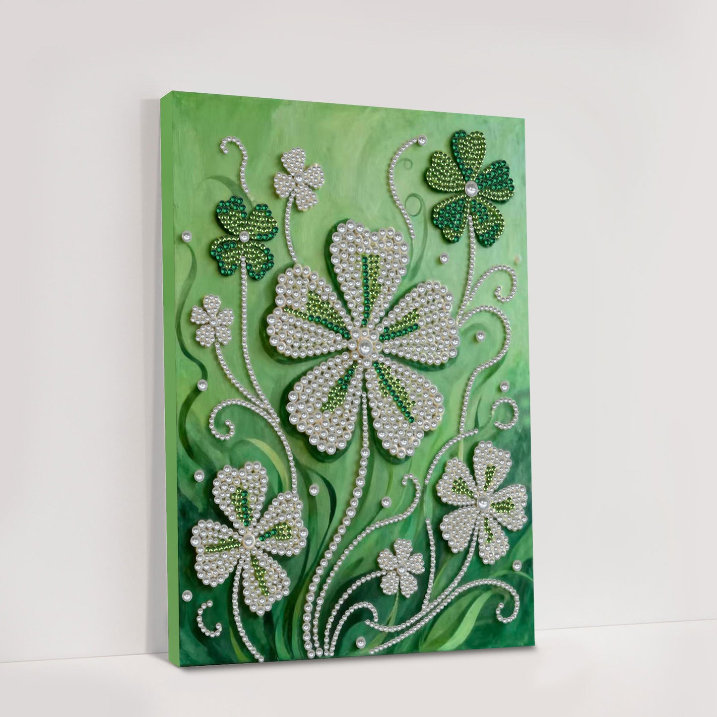Lucky Clover - DIY Pearl Gem Art Diamond Painting Kits With Framefor Home Decor -30x40cm