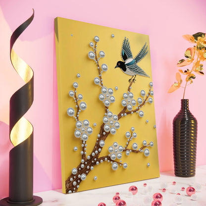 Branch With Bird - DIY Pearl Gem Art Diamond Painting Kits With Framefor Home Decor -30x40cm
