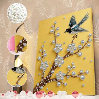 Branch With Bird - DIY Pearl Gem Art Diamond Painting Kits With Framefor Home Decor -30x40cm