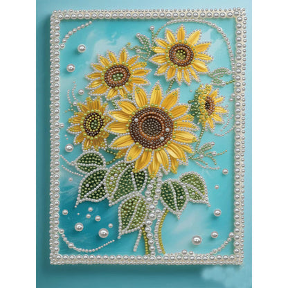 Sunflower - DIY Pearl Gem Art Diamond Painting Kits With Framefor Home Decor -30x40cm