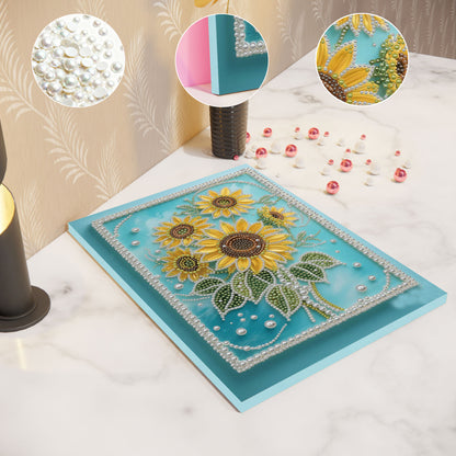 Sunflower - DIY Pearl Gem Art Diamond Painting Kits With Framefor Home Decor -30x40cm