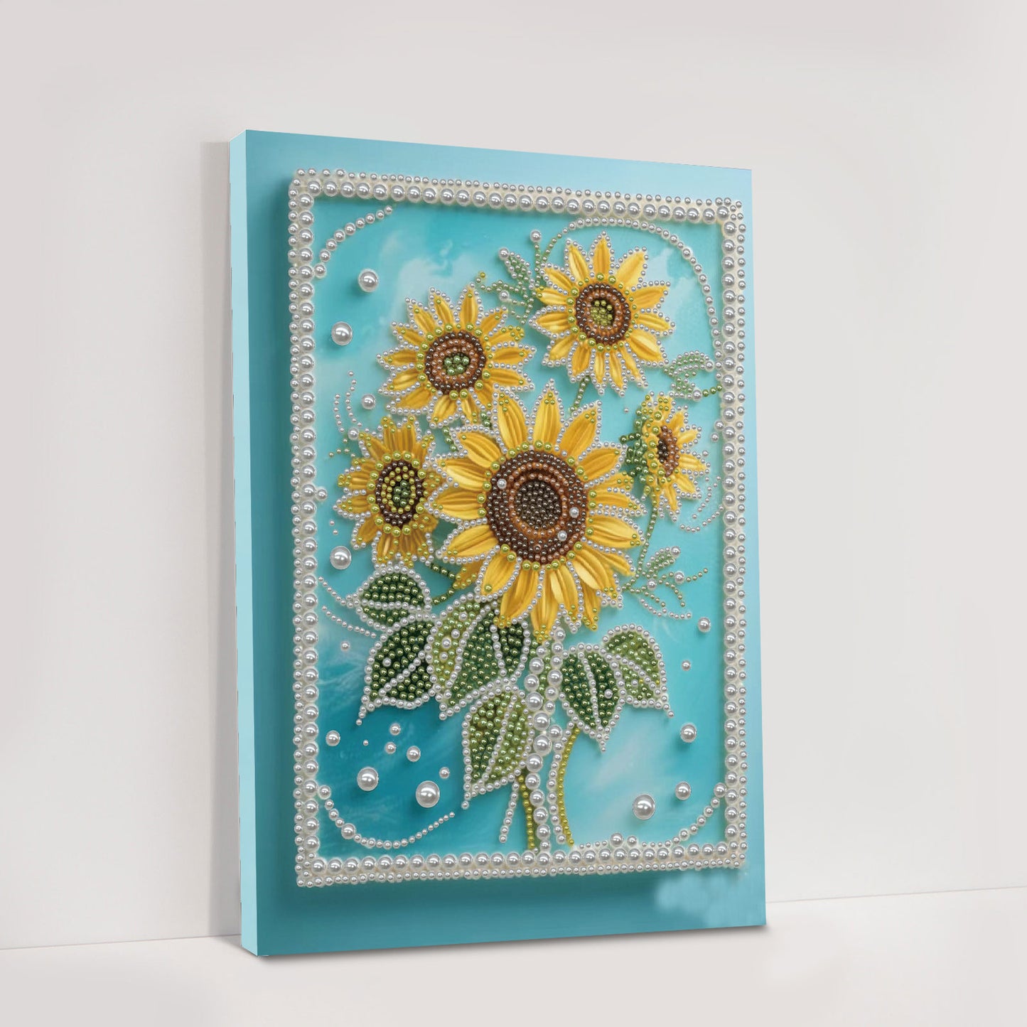Sunflower - DIY Pearl Gem Art Diamond Painting Kits With Framefor Home Decor -30x40cm