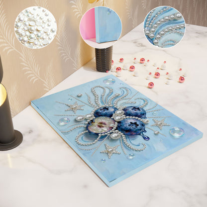 Blueberry - DIY Pearl Gem Art Diamond Painting Kits With Framefor Home Decor -30x40cm