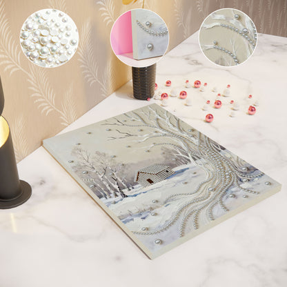 Snowy Ground - DIY Pearl Gem Art Diamond Painting Kits With Framefor Home Decor -30x40cm