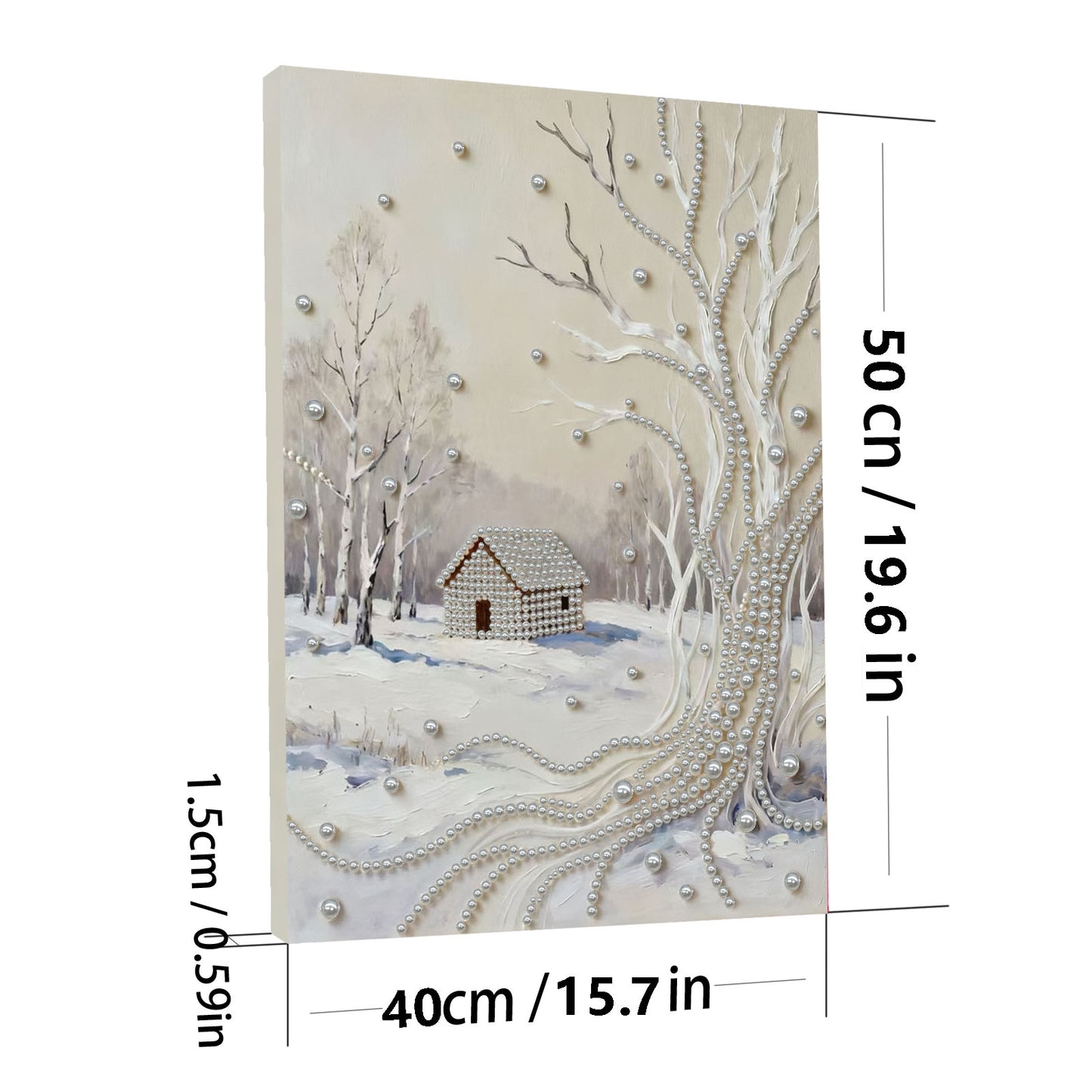 Snowy Ground - DIY Pearl Gem Art Diamond Painting Kits With Framefor Home Decor -30x40cm