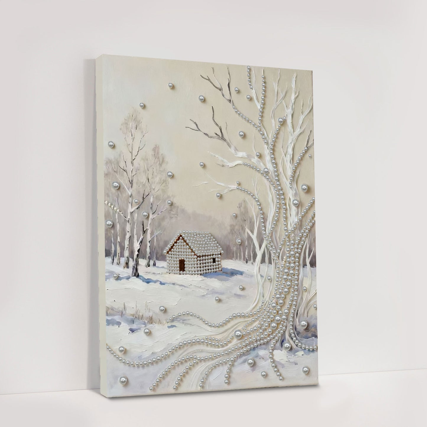 Snowy Ground - DIY Pearl Gem Art Diamond Painting Kits With Framefor Home Decor -30x40cm