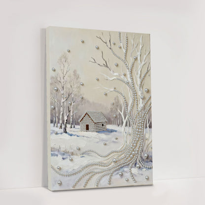 Snowy Ground - DIY Pearl Gem Art Diamond Painting Kits With Framefor Home Decor -30x40cm