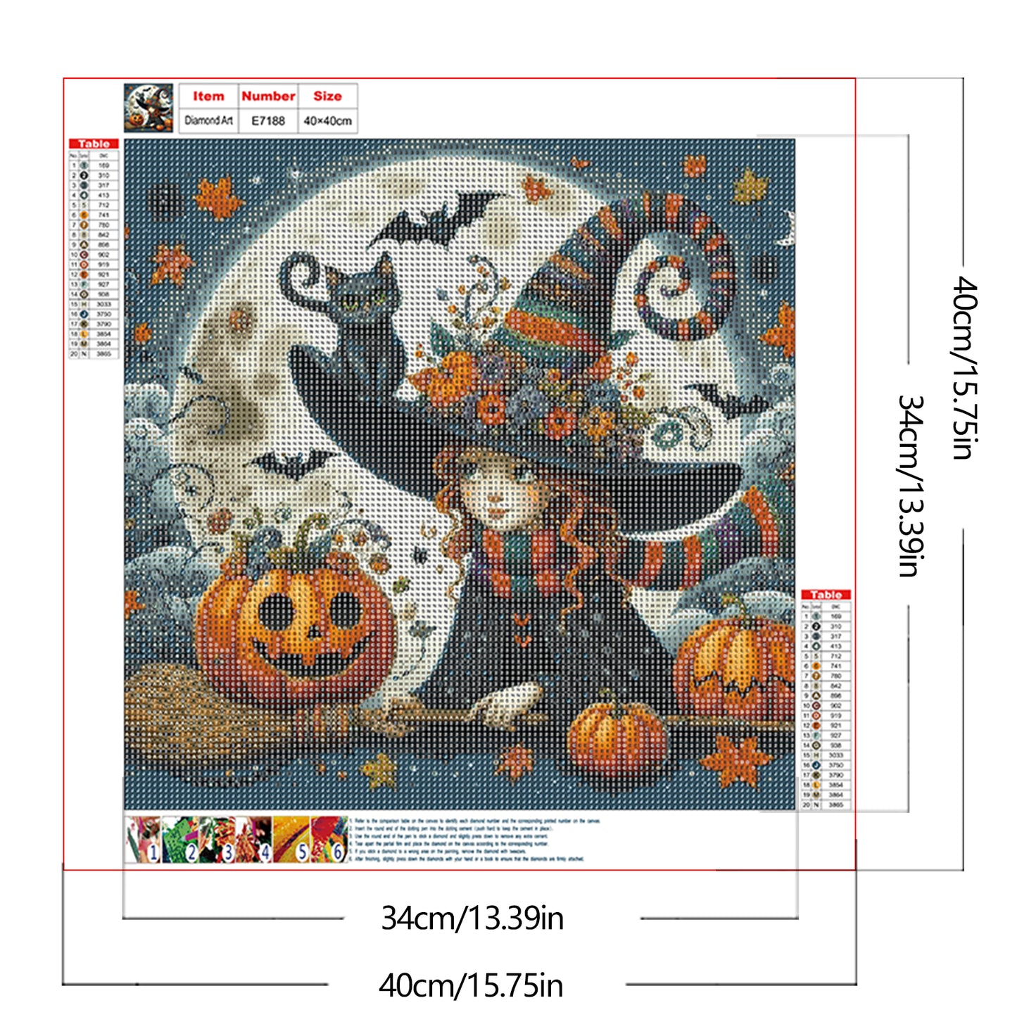 Witch - Full Round Drill Diamond Painting 40*40CM