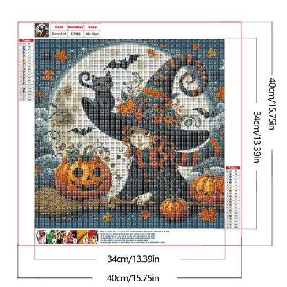 Witch - Full Round Drill Diamond Painting 40*40CM