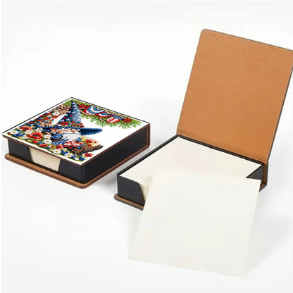 Independence Day Goblin PU DIY 5D Diamond Painting Note Box (160 Blank Notepads)