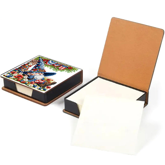 Independence Day Goblin PU DIY 5D Diamond Painting Note Box (160 Blank Notepads)