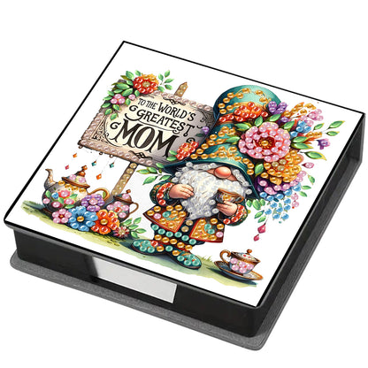 Goblin PU DIY 5D Diamond Painting Note Box (160 Blank Notepads) for Office Home