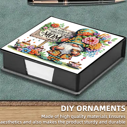 Goblin PU DIY 5D Diamond Painting Note Box (160 Blank Notepads) for Office Home