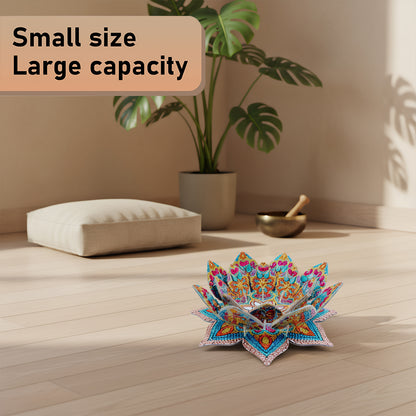 Blue Orange Lotus Candlestick DIY Diamond Art Desk Ornaments for Home Decor