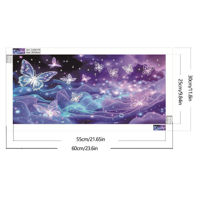 Dream Butterfly - Special Shaped Drill Diamond Painting 60*30CM