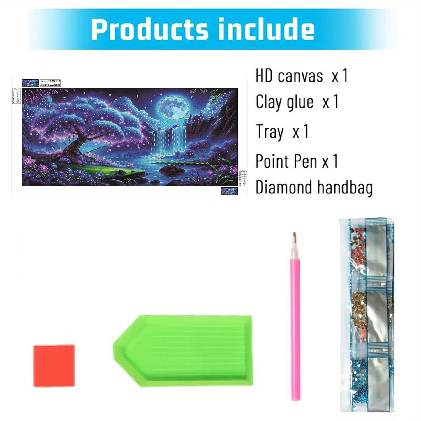 Dream Lake Landscape - Special Shaped Drill Diamond Painting 60*30CM