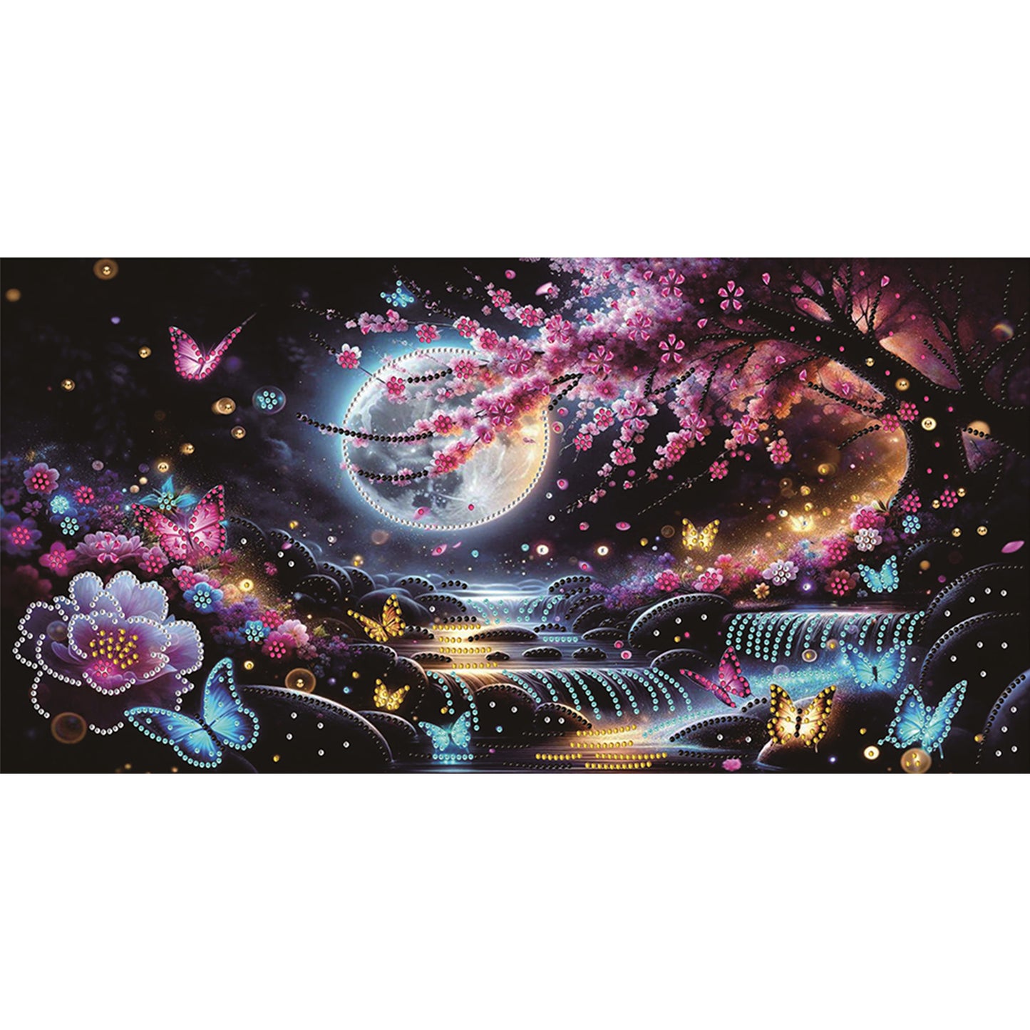 Dream Lake Landscape - Special Shaped Drill Diamond Painting 60*30CM