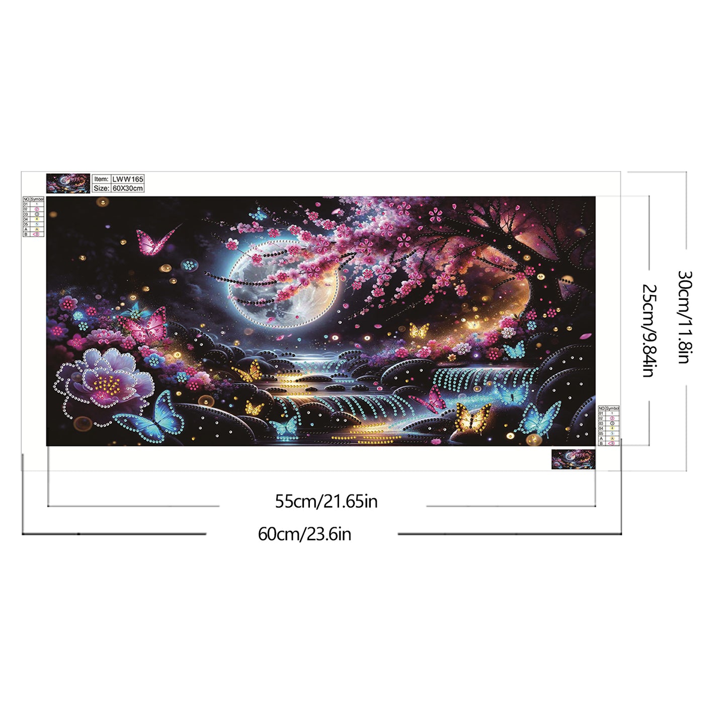 Dream Lake Landscape - Special Shaped Drill Diamond Painting 60*30CM