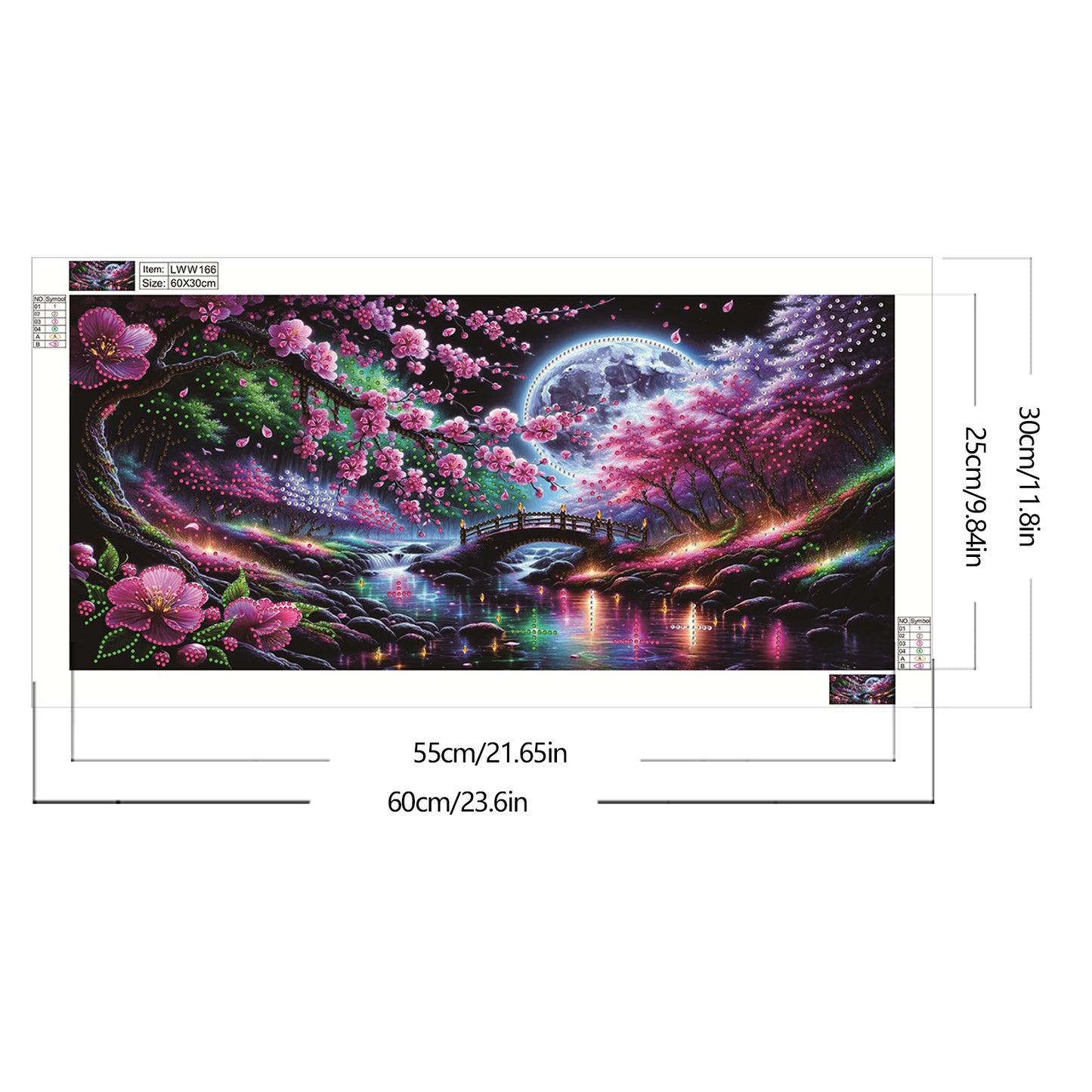 Dream Lake Landscape - Special Shaped Drill Diamond Painting 60*30CM