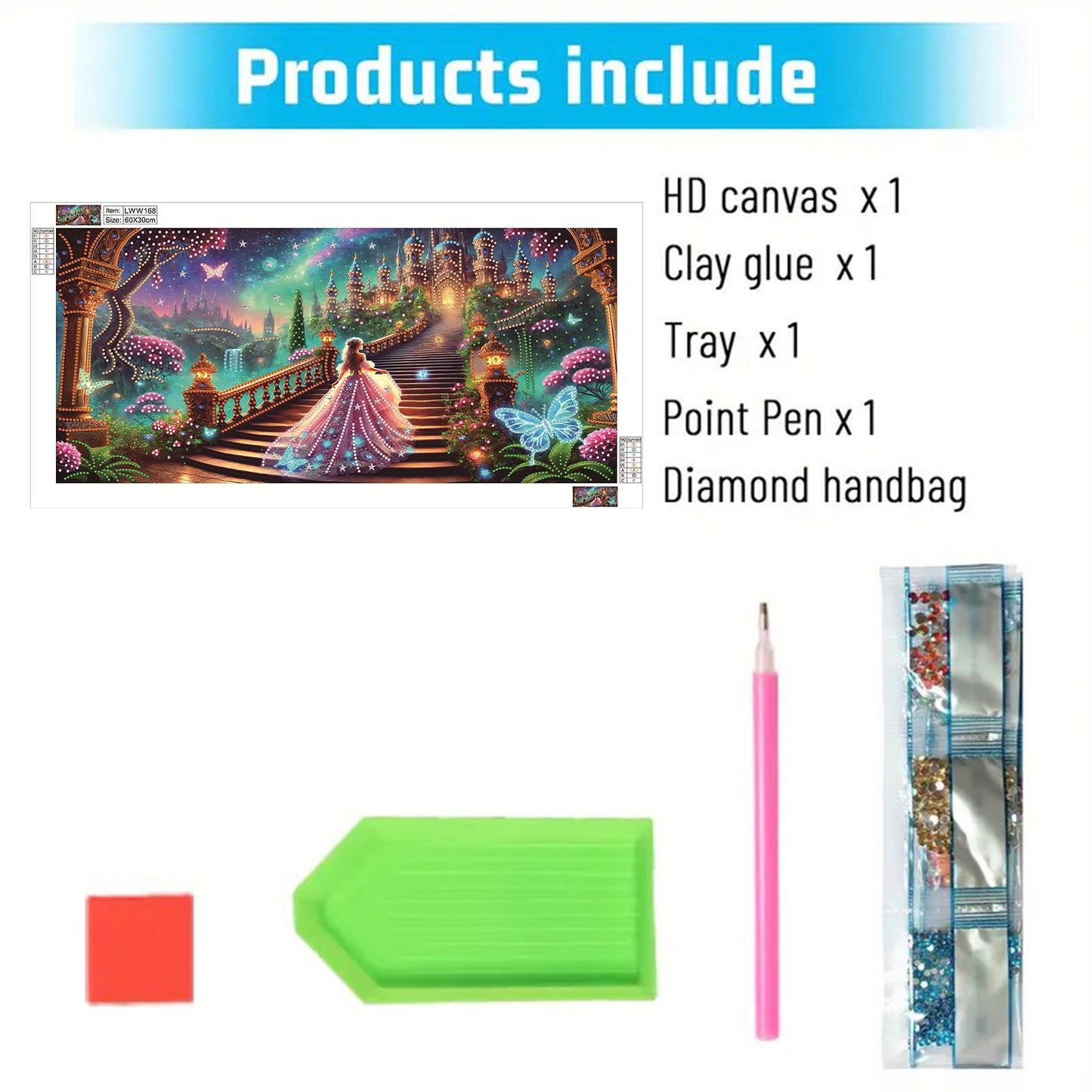 Dream Castle - Special Shaped Drill Diamond Painting 60*30CM