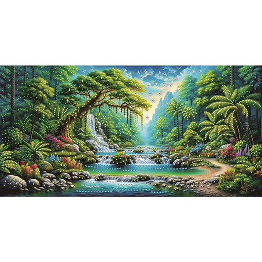 Dream Lake Landscape - Special Shaped Drill Diamond Painting 60*30CM