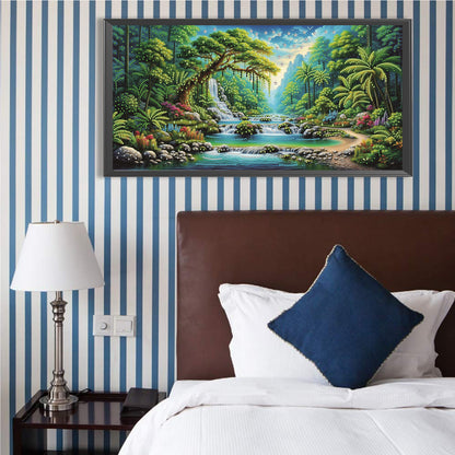 Dream Lake Landscape - Special Shaped Drill Diamond Painting 60*30CM