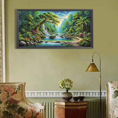 Dream Lake Landscape - Special Shaped Drill Diamond Painting 60*30CM