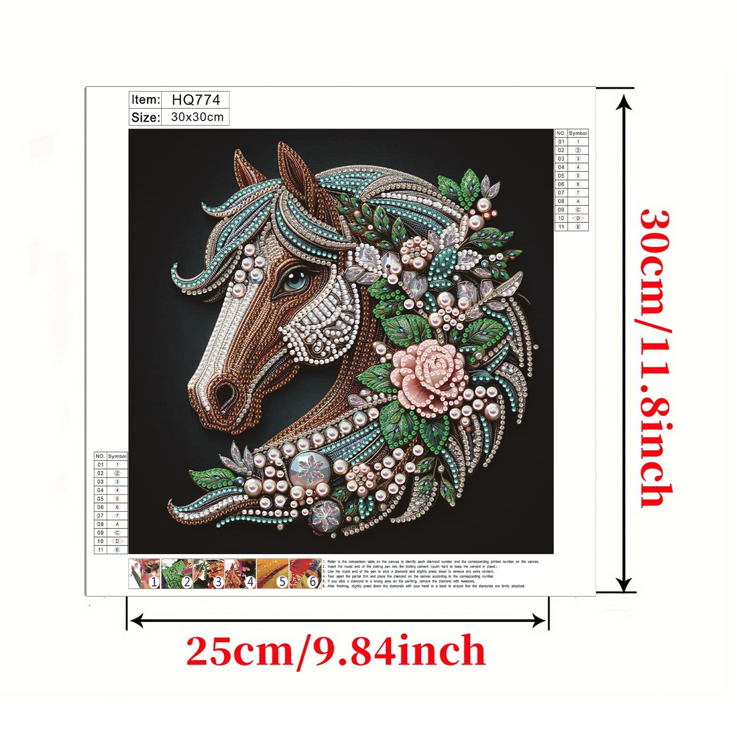 Horse - Special Shaped Drill Diamond Painting 30*30CM
