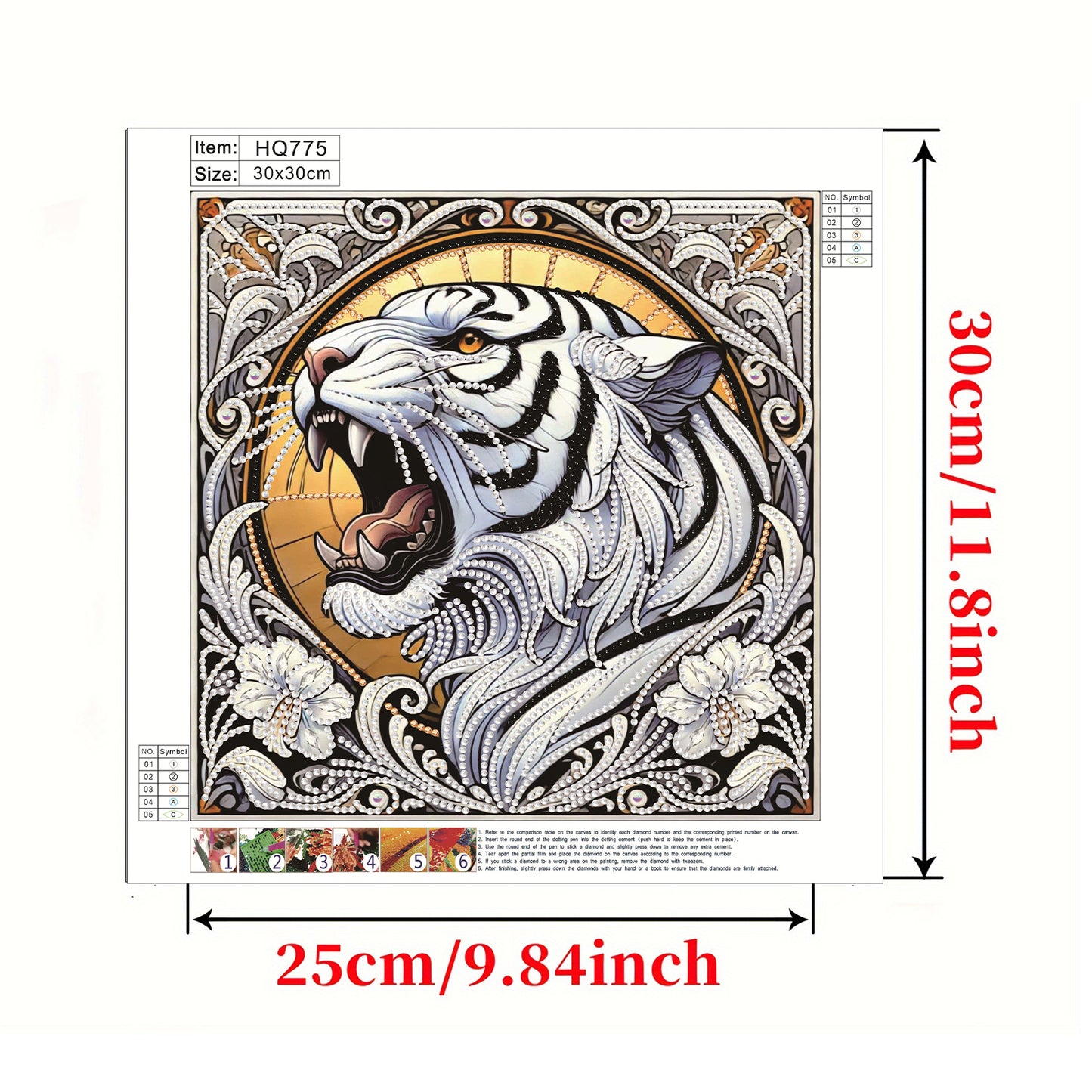 Tiger - Special Shaped Drill Diamond Painting 30*30CM