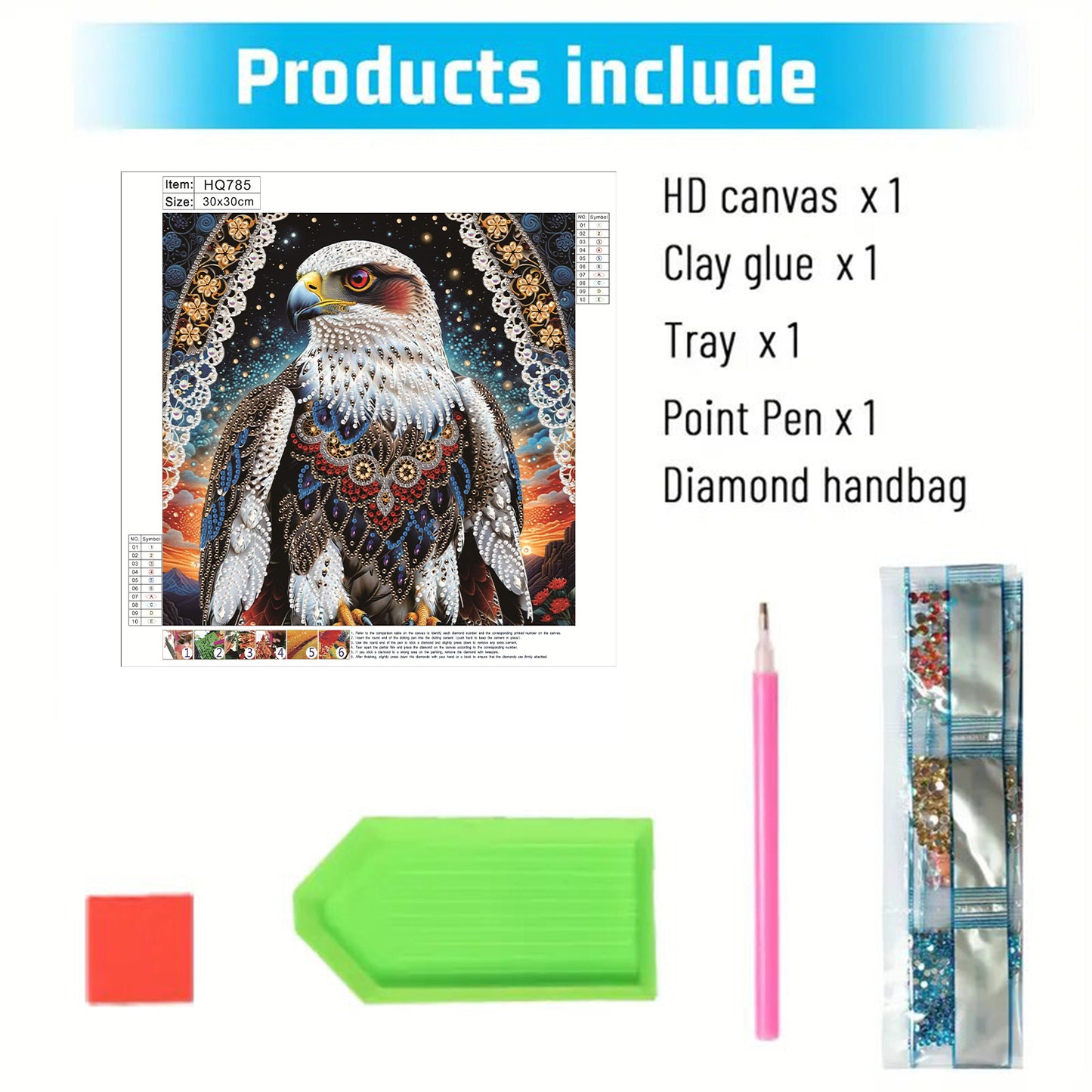 Eagle - Special Shaped Drill Diamond Painting 30*30CM