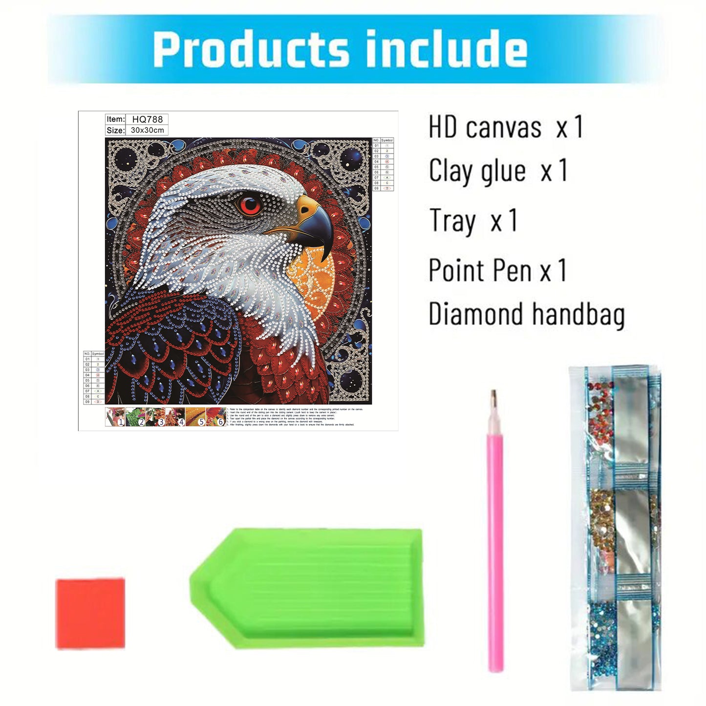 Eagle - Special Shaped Drill Diamond Painting 30*30CM