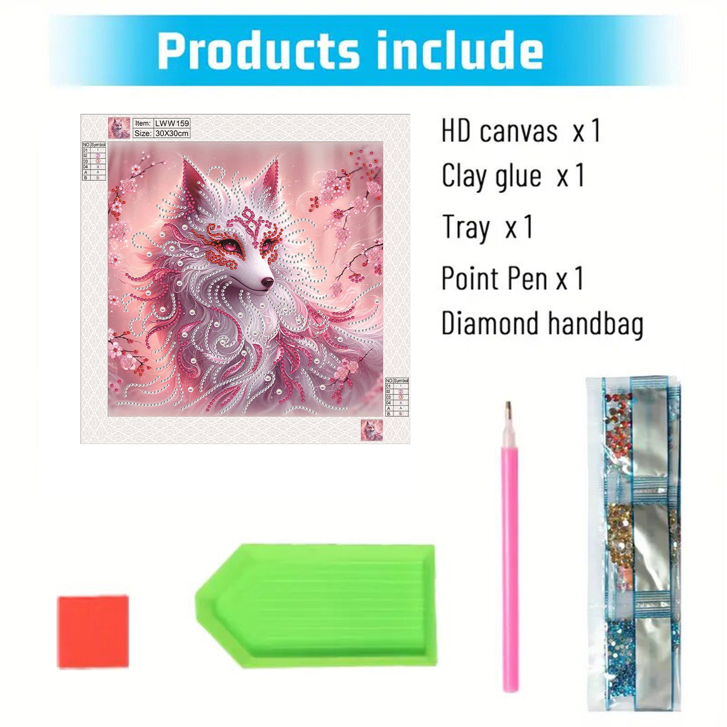 Fox - Special Shaped Drill Diamond Painting 30*30CM