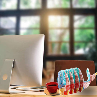 Whale 5D DIY Animal Pattern Diamond Painting Coasters Kits with Holder for Home