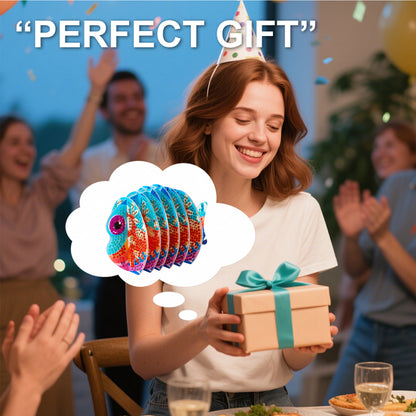 Orange Fish 5D DIY Animal Pattern Diamond Painting Coasters Kits with Holder