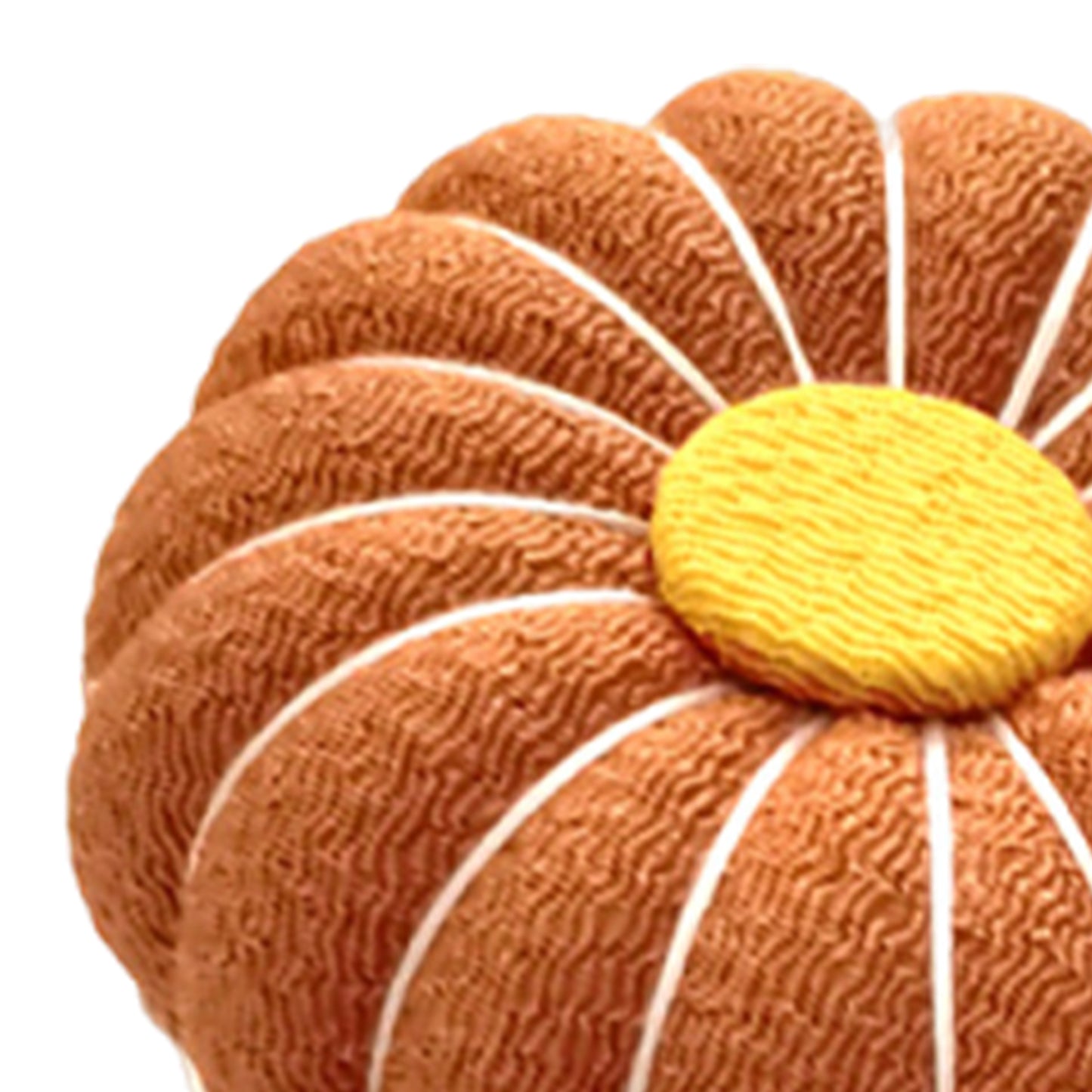 Needlework Pin Insert Cushion with Measuring Tape Pumpkin Needle Holder (Orange)