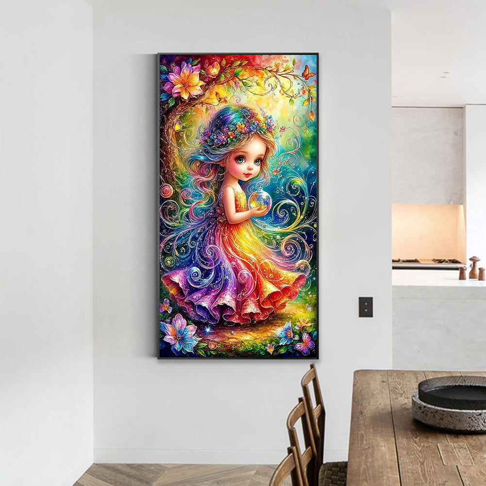 Girl - Full Round Drill Diamond Painting 40*75CM